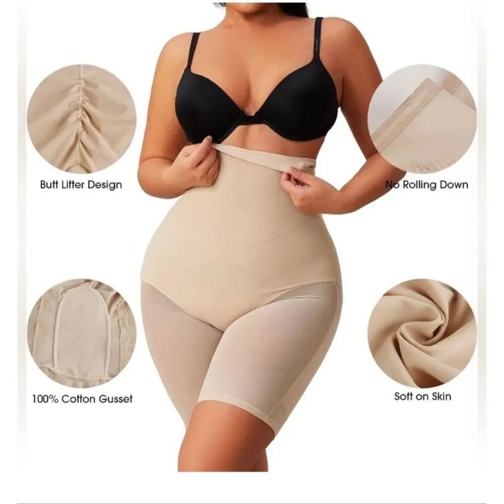 Movwin Tan Tummy Thigh & Butt Shaper Panty sz 4XL NWT